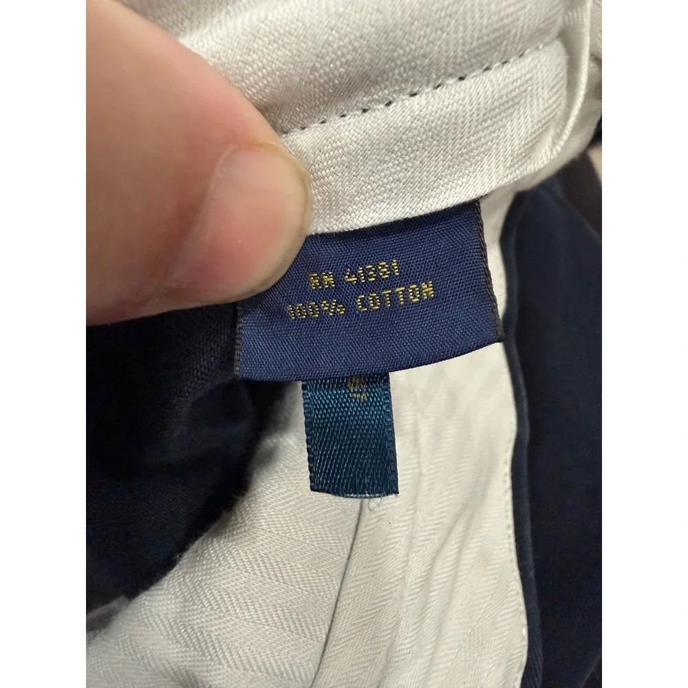 Polo Ralph Lauren‎ Mens Classic Fit Chino Pants Navy Blue 36x34 Cotton Twill